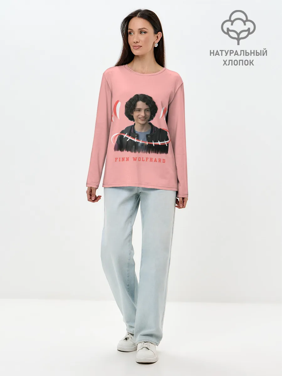 Лонгслив женский. Хлопок / finn wolfhard