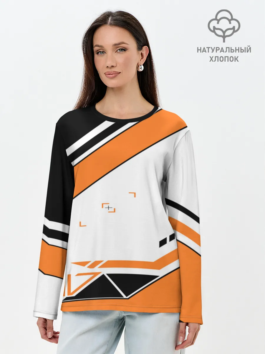 Лонгслив женский. Хлопок / Cs Go Asiimov Style #1