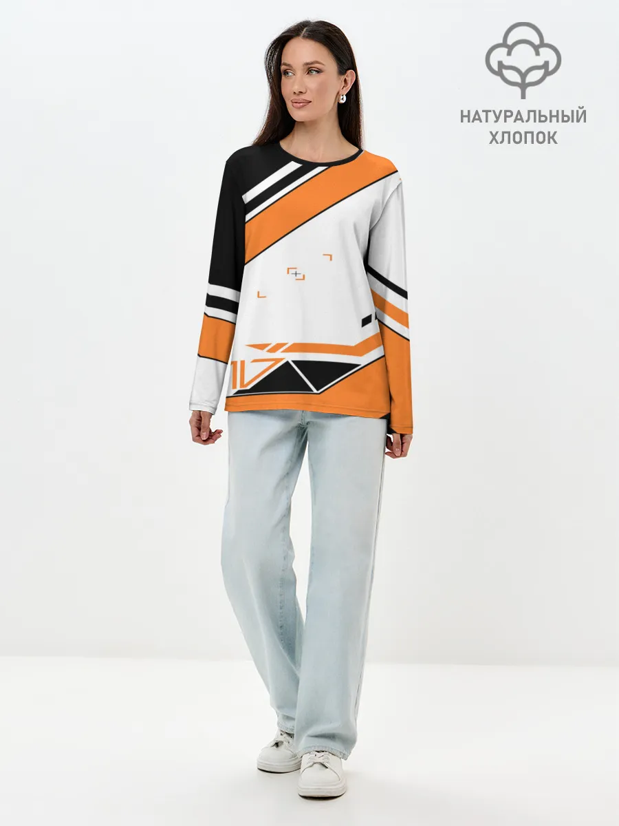 Лонгслив женский. Хлопок / Cs Go Asiimov Style #1