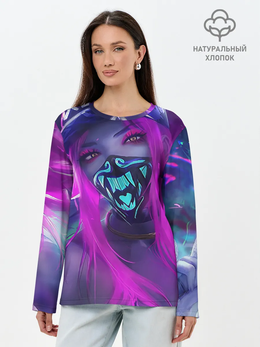 Лонгслив женский. Хлопок / Акали