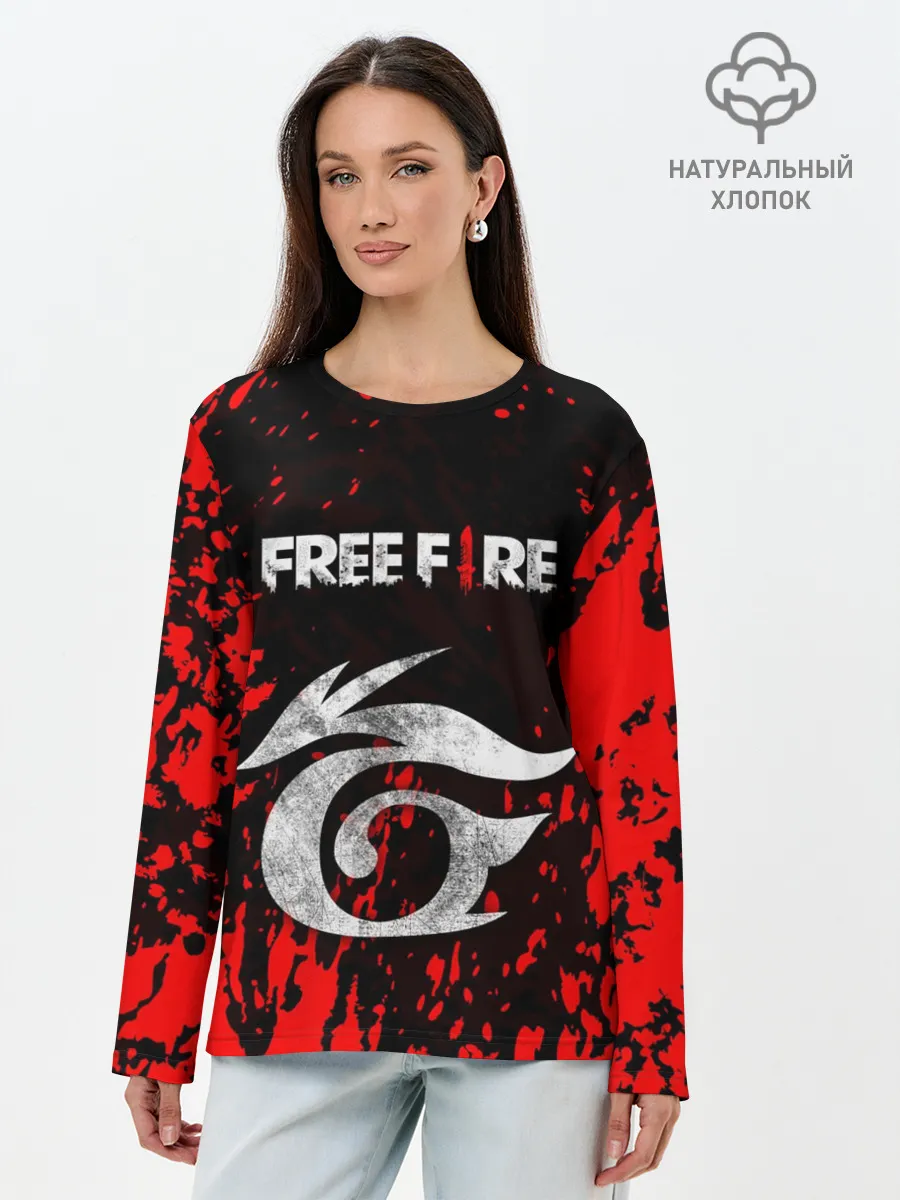 Лонгслив женский. Хлопок / GARENA FREE FIRE