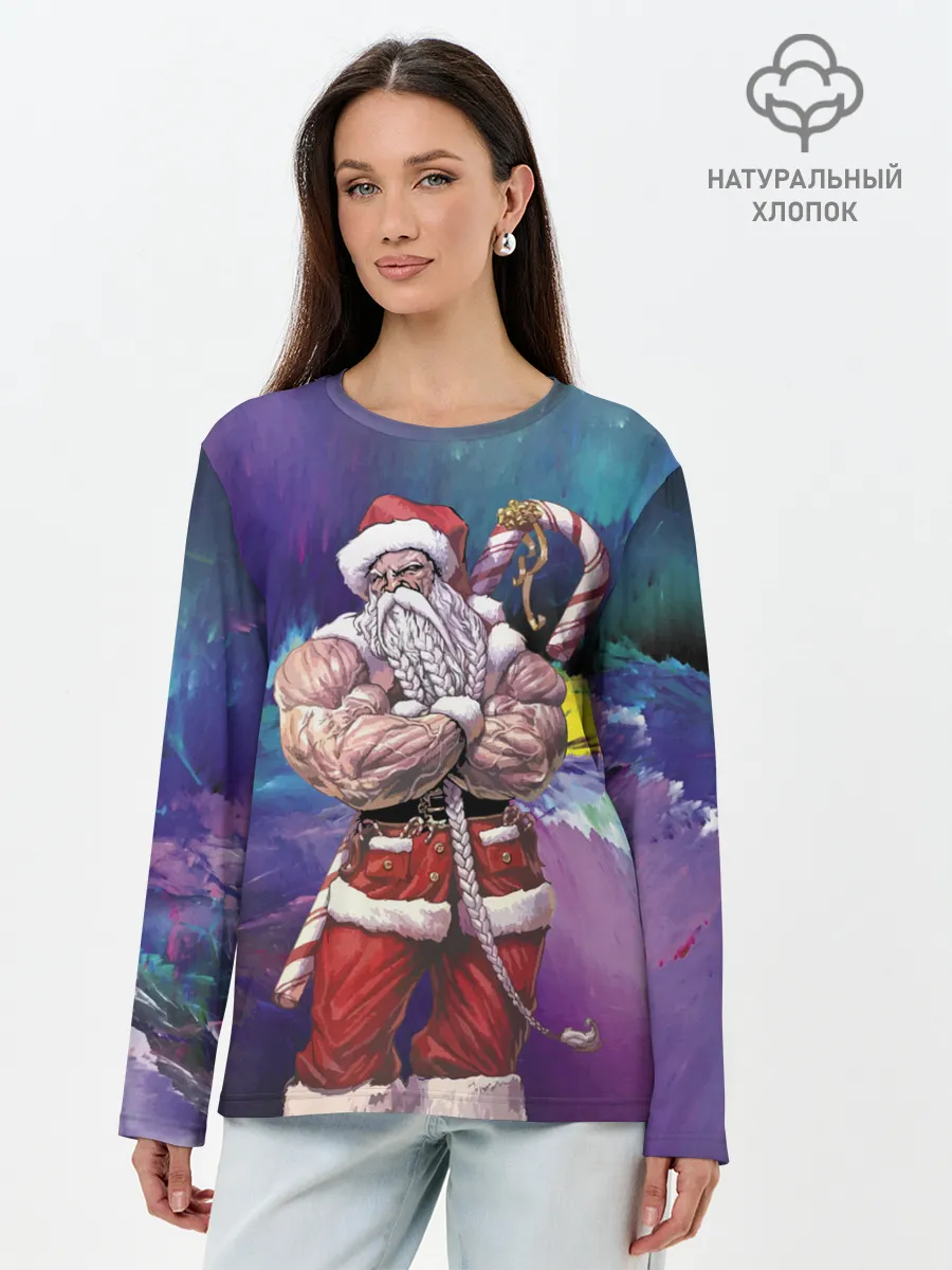 Лонгслив женский. Хлопок / Крутой дед