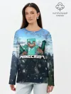 Лонгслив женский. Хлопок / Minecraft / Майнкрафт