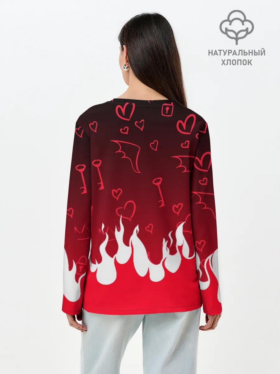 Лонгслив женский. Хлопок / ОТЕЛЬ ХАЗБИН ЧАРЛИ