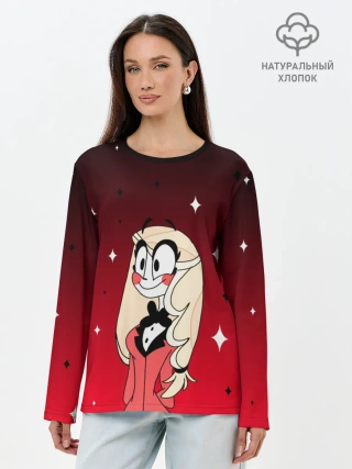 Лонгслив женский. Хлопок / ОТЕЛЬ ХАЗБИН ЧАРЛИ