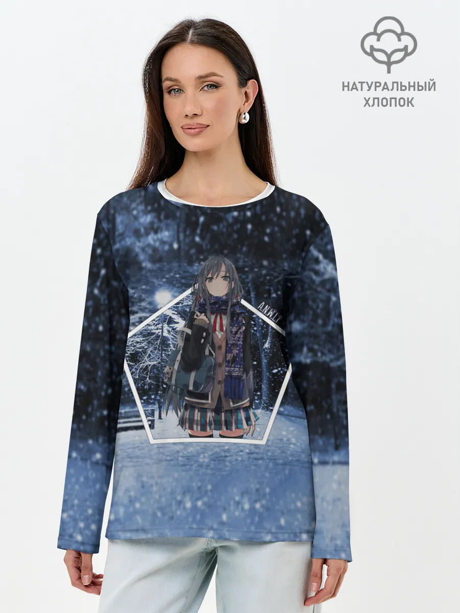 Лонгслив женский. Хлопок / Snow Bunny Girl