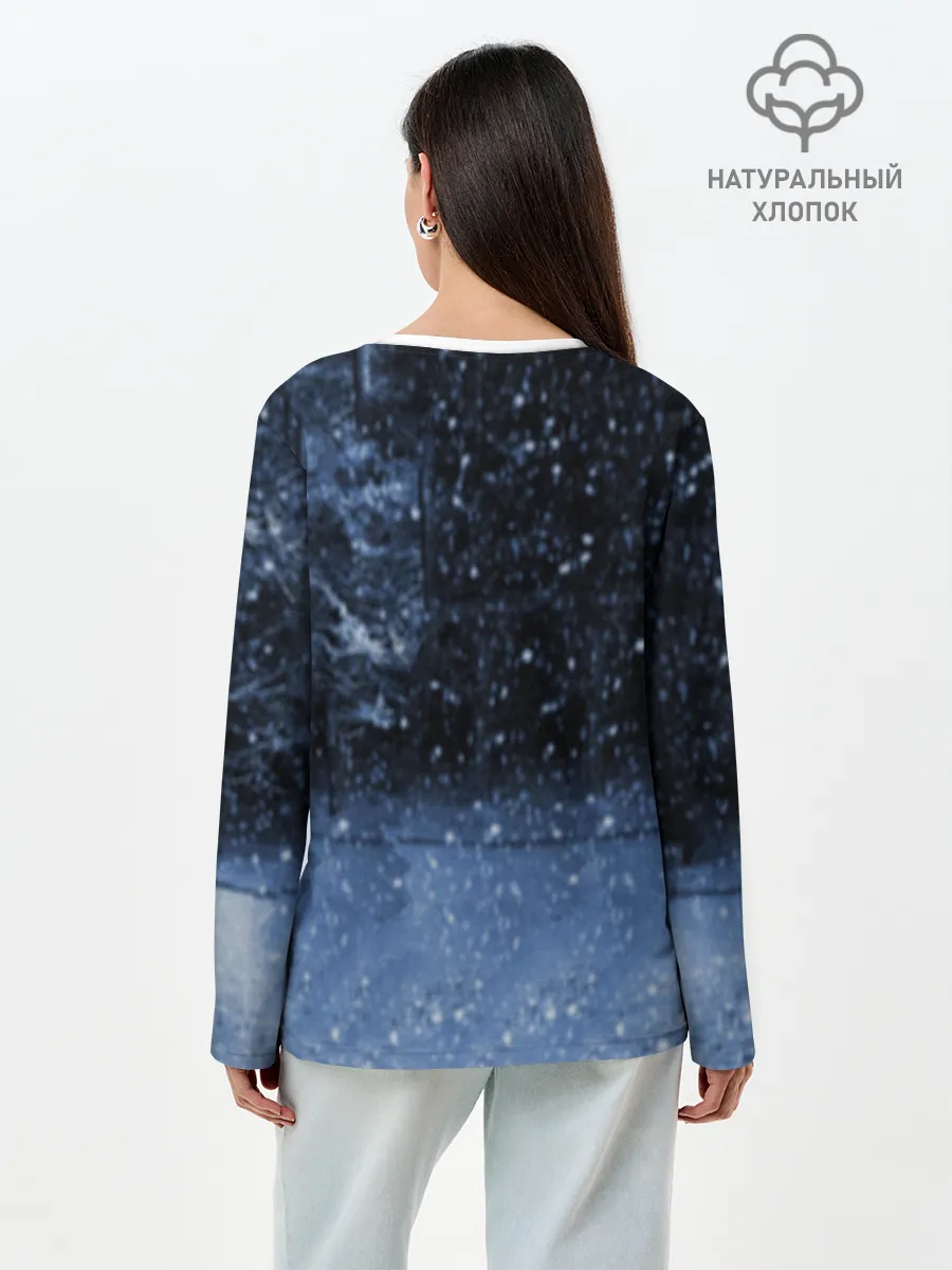 Лонгслив женский. Хлопок / Snow Bunny Girl