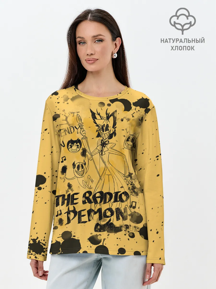 Лонгслив женский. Хлопок / Hazbin Hotel