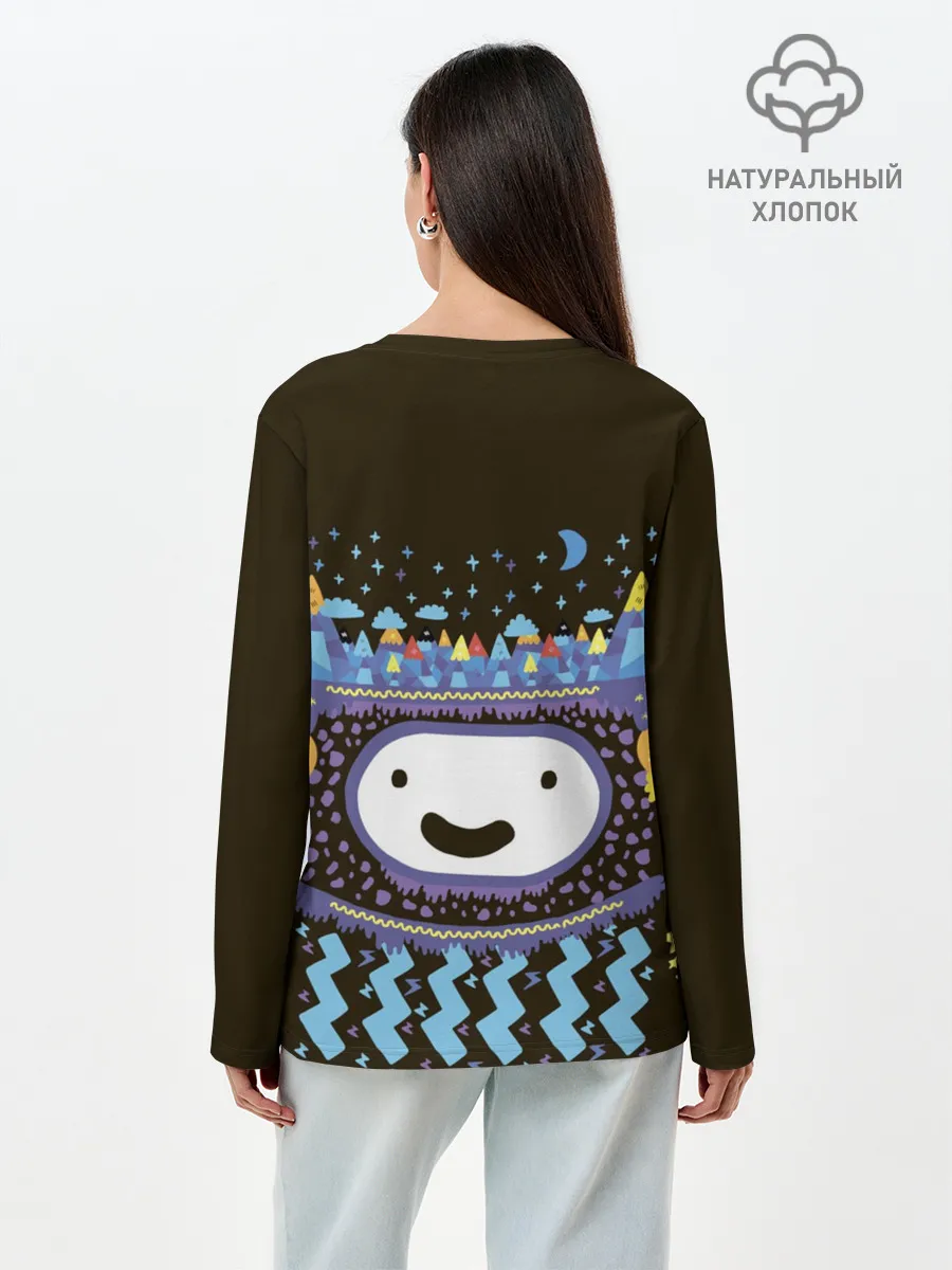 Лонгслив женский. Хлопок / Время приключений Snow