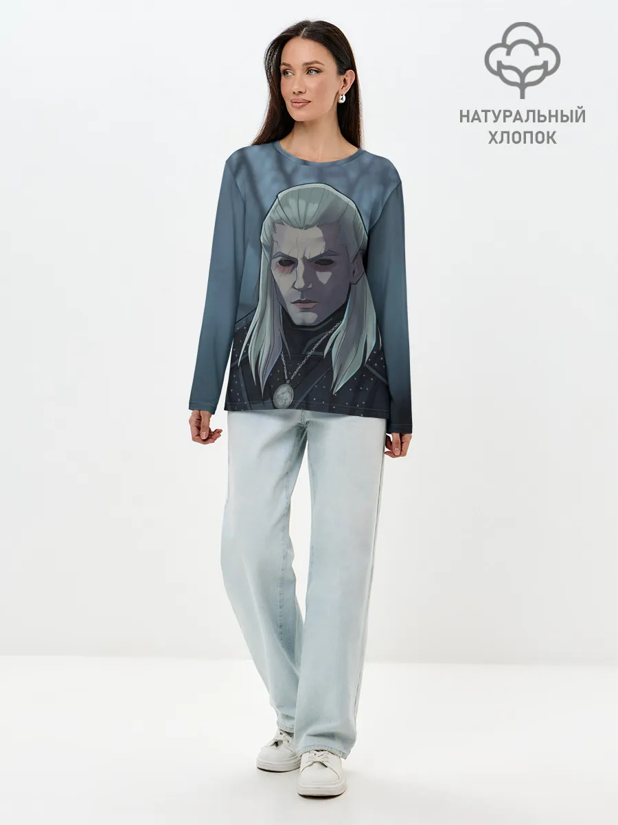 Лонгслив женский. Хлопок / НЕТФЛИКС ВЕДЬМАК