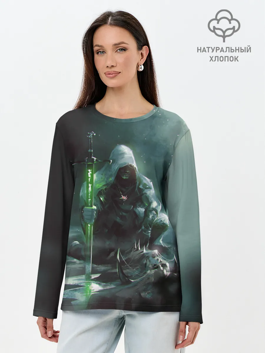 Лонгслив женский. Хлопок / ВЕДЬМАК