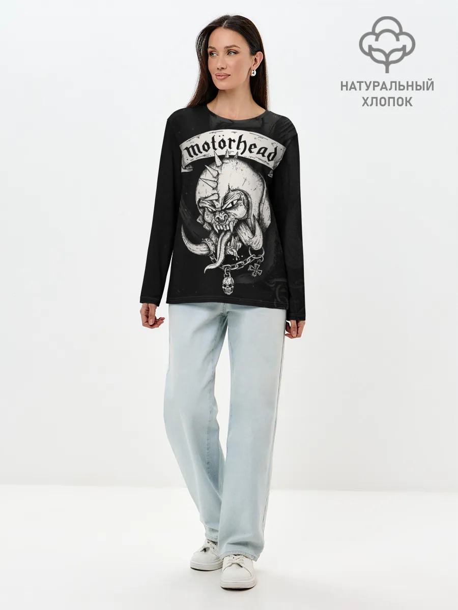Лонгслив женский. Хлопок / Motorhead