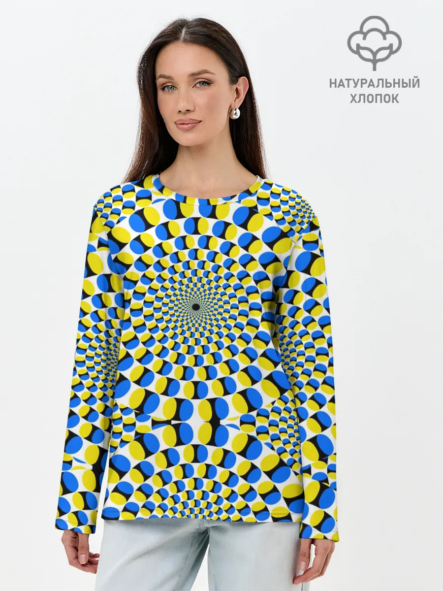 Лонгслив женский. Хлопок / ИЛЛЮЗИЯ