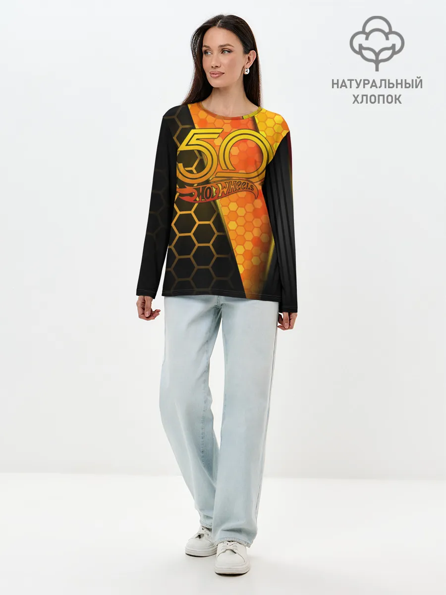 Лонгслив женский. Хлопок / Hot Wheels