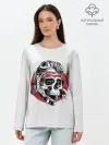 Лонгслив женский. Хлопок / Череп