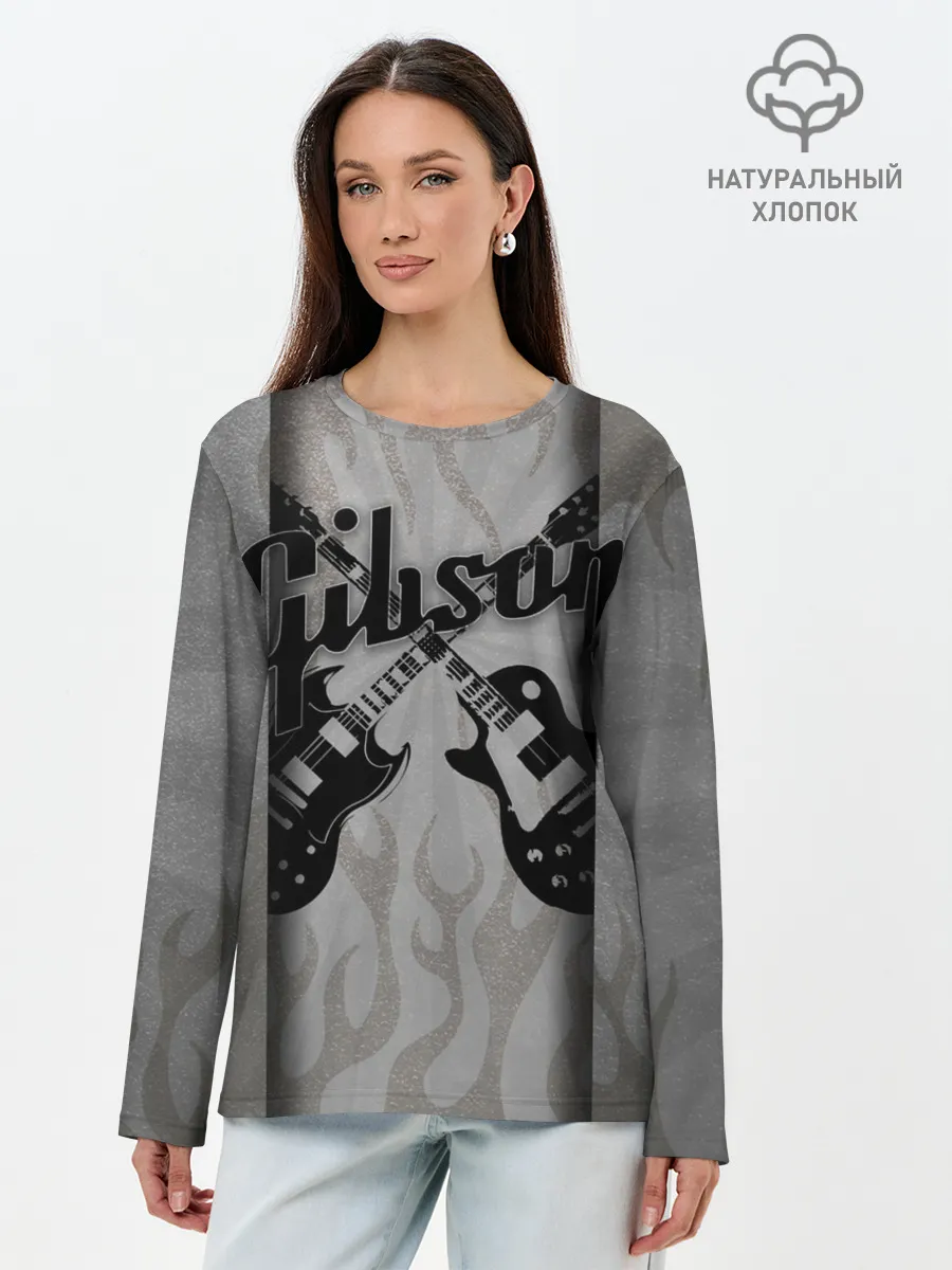 Лонгслив женский. Хлопок / Gibson