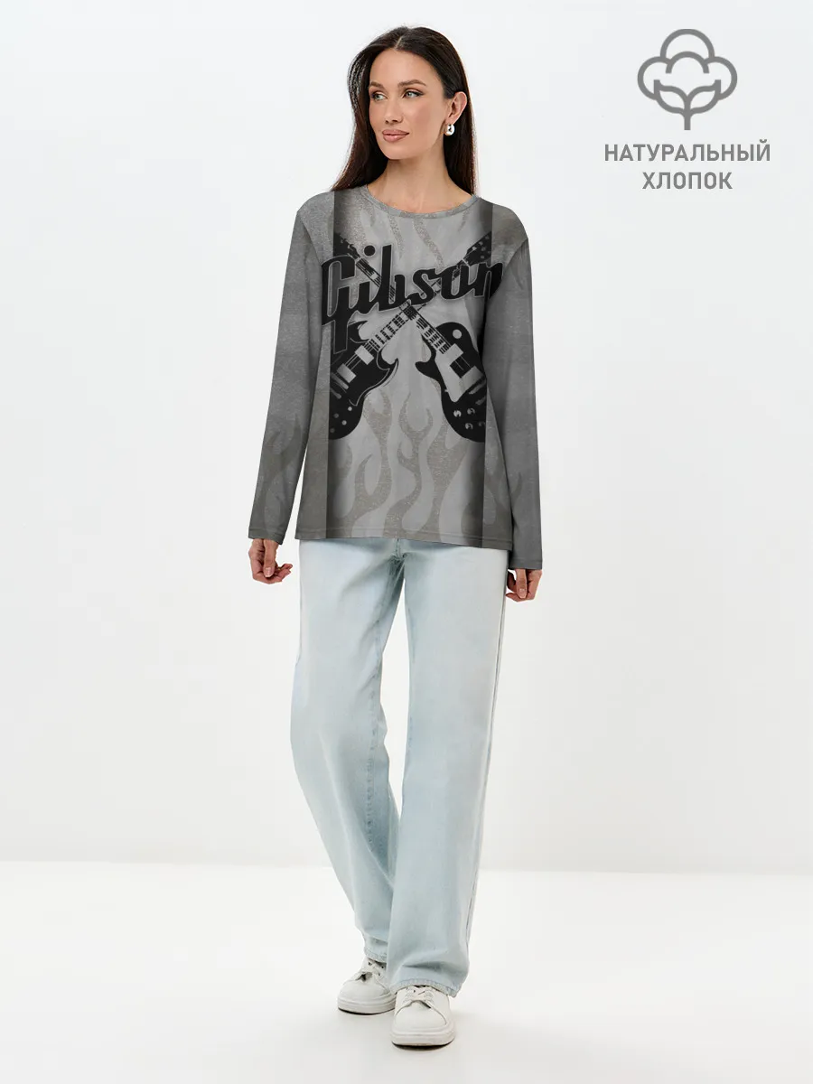 Лонгслив женский. Хлопок / Gibson