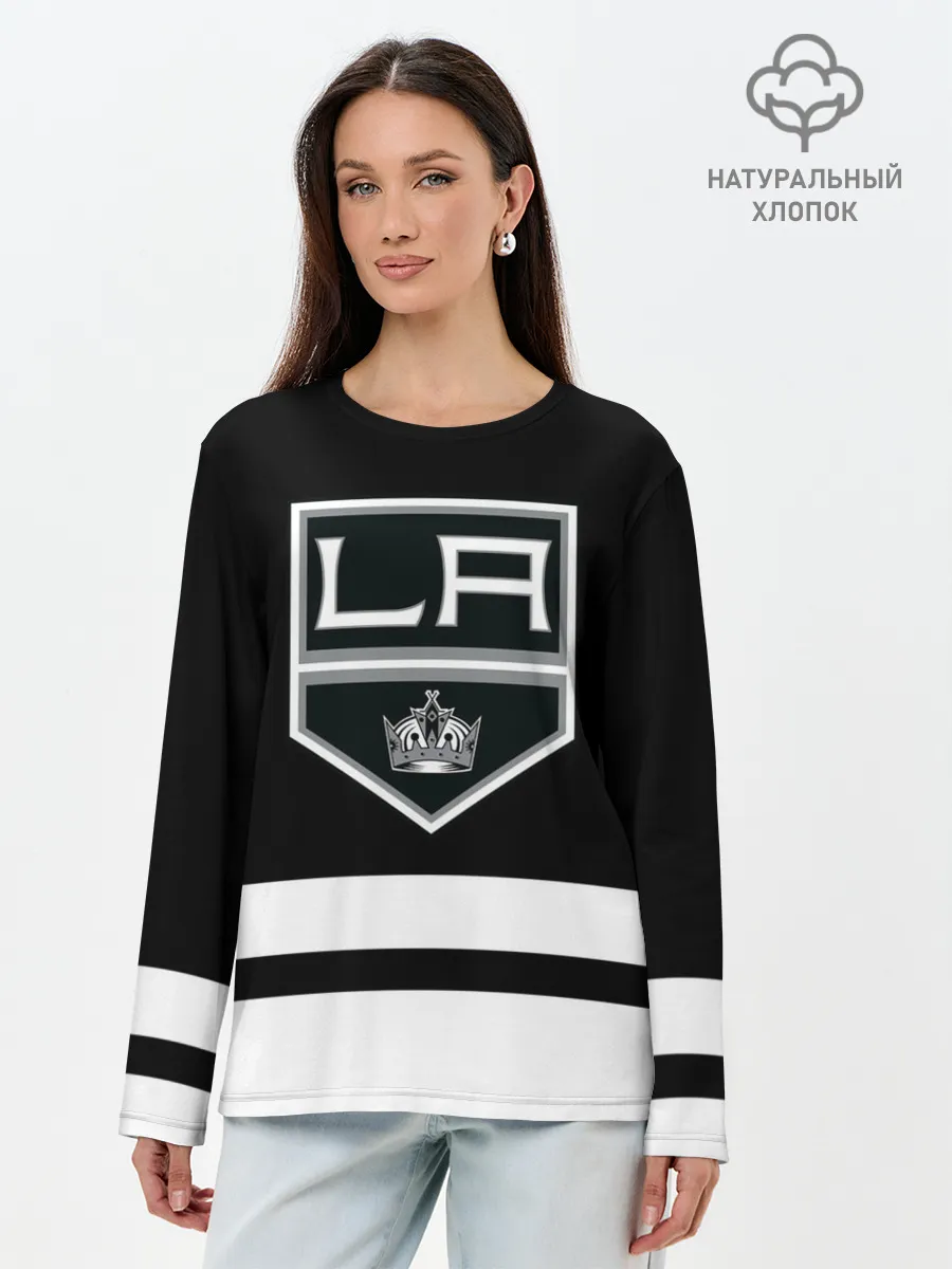 Лонгслив женский. Хлопок / Лос-Анджелес Кингз НХЛ