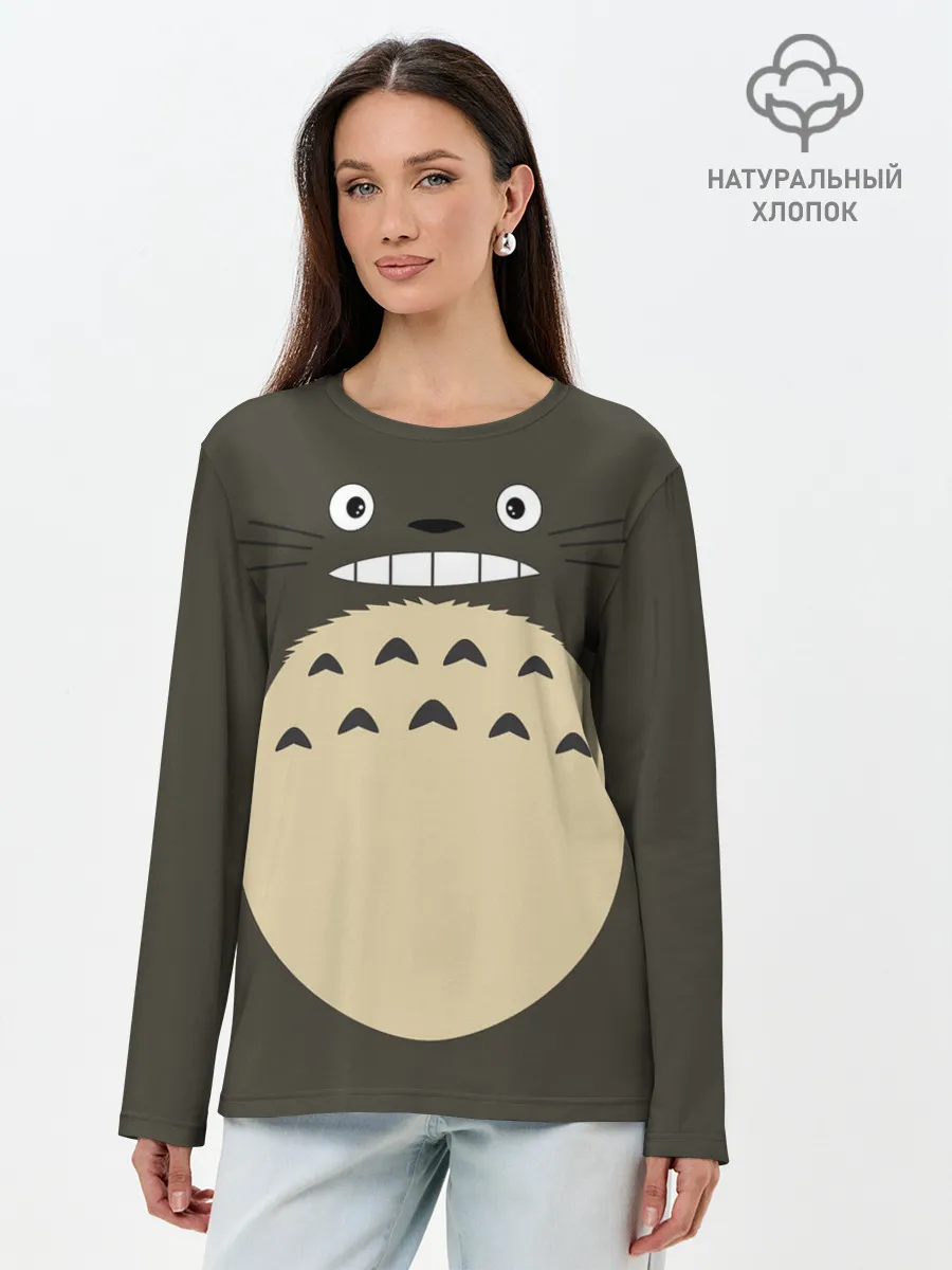 Лонгслив женский. Хлопок / Totoro