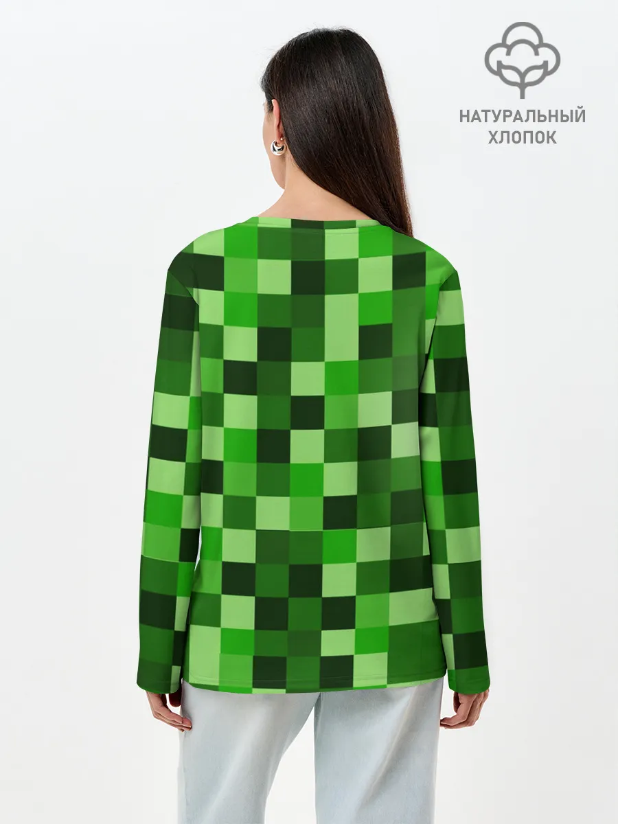 Лонгслив женский. Хлопок / MINECRAFT