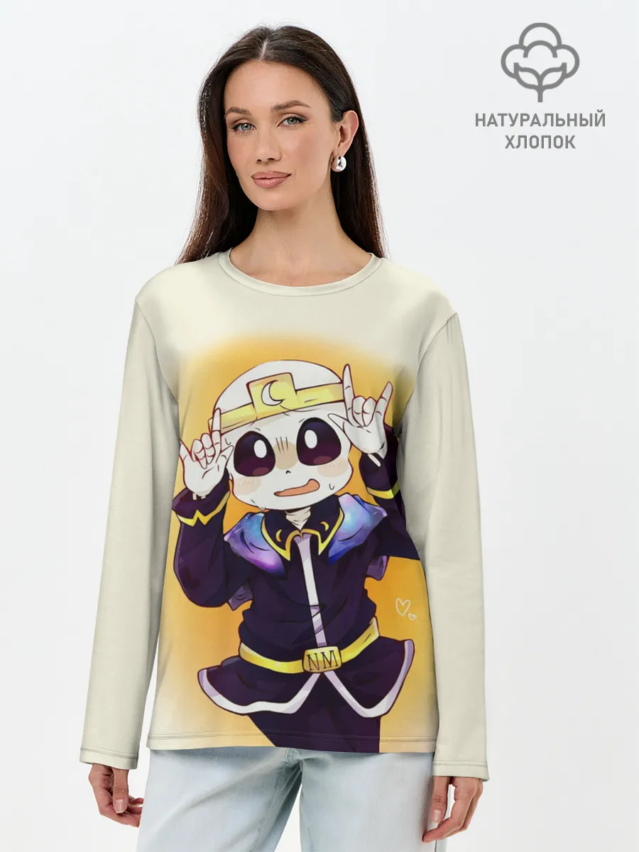 Лонгслив женский. Хлопок / Undertale