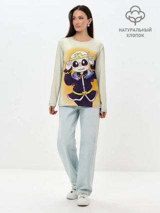 Лонгслив женский. Хлопок / Undertale