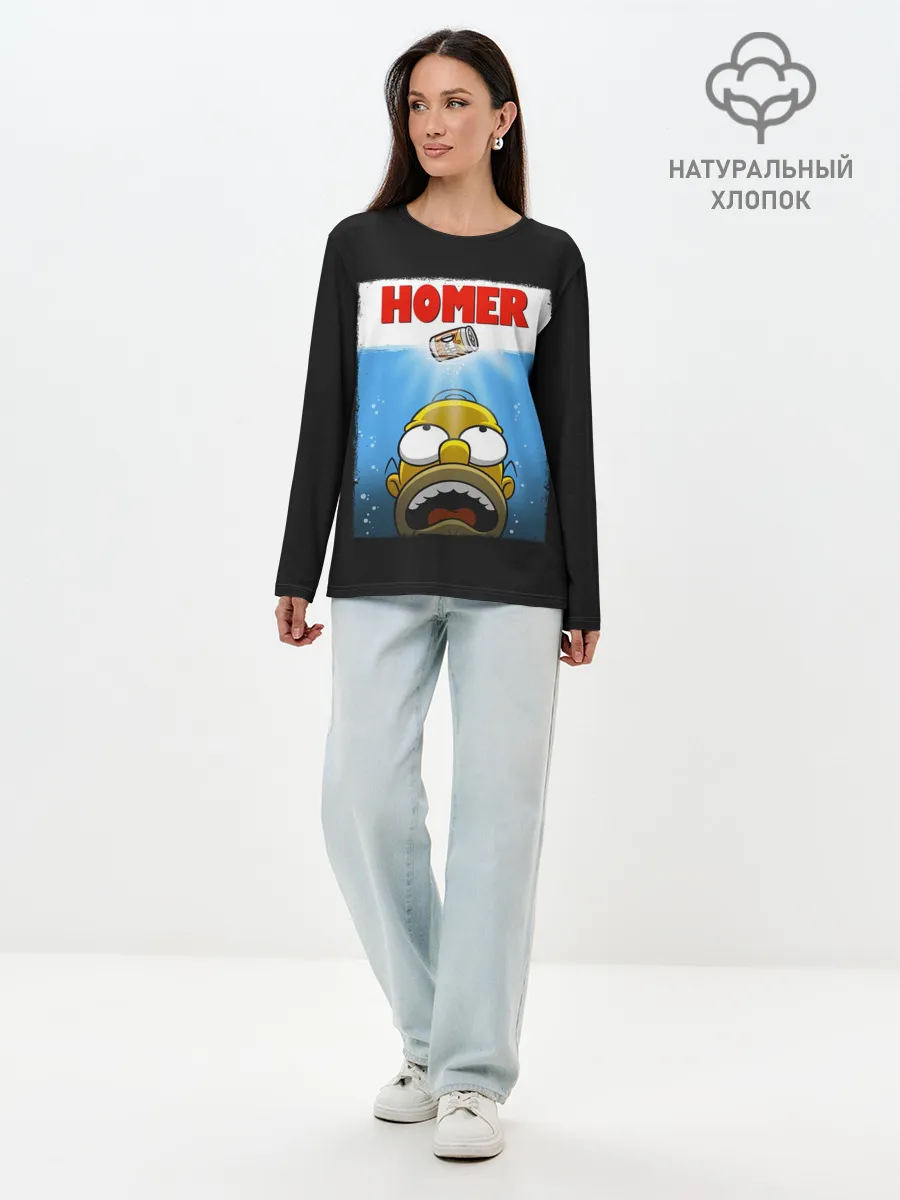 Лонгслив женский. Хлопок / Homer