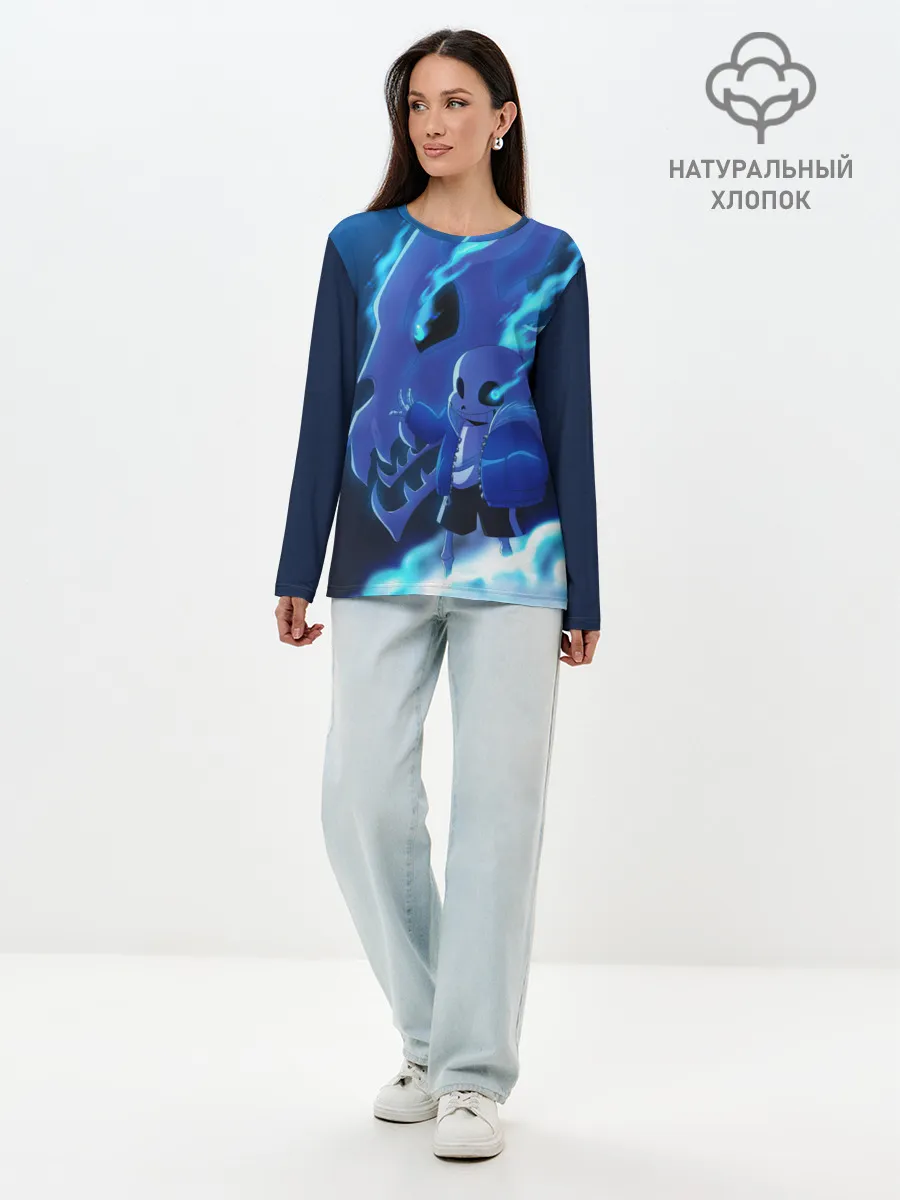 Лонгслив женский. Хлопок / UNDERTALE