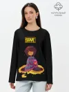 Лонгслив женский. Хлопок / UNDERTALE FRISK