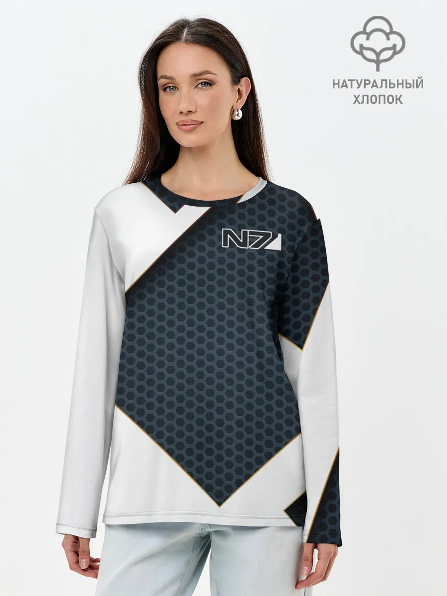 Лонгслив женский. Хлопок / Mass Effect N7