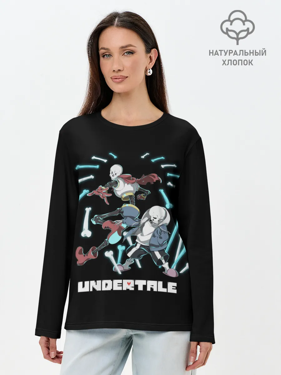 Лонгслив женский. Хлопок / UNDERTALE