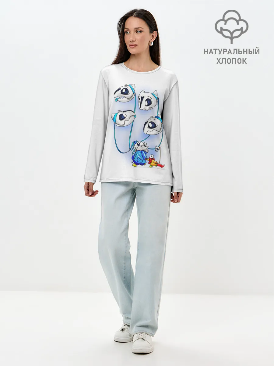 Лонгслив женский. Хлопок / UNDERTALE