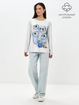 Лонгслив женский. Хлопок / UNDERTALE