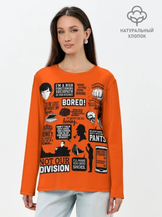 Лонгслив женский. Хлопок / Sherlock