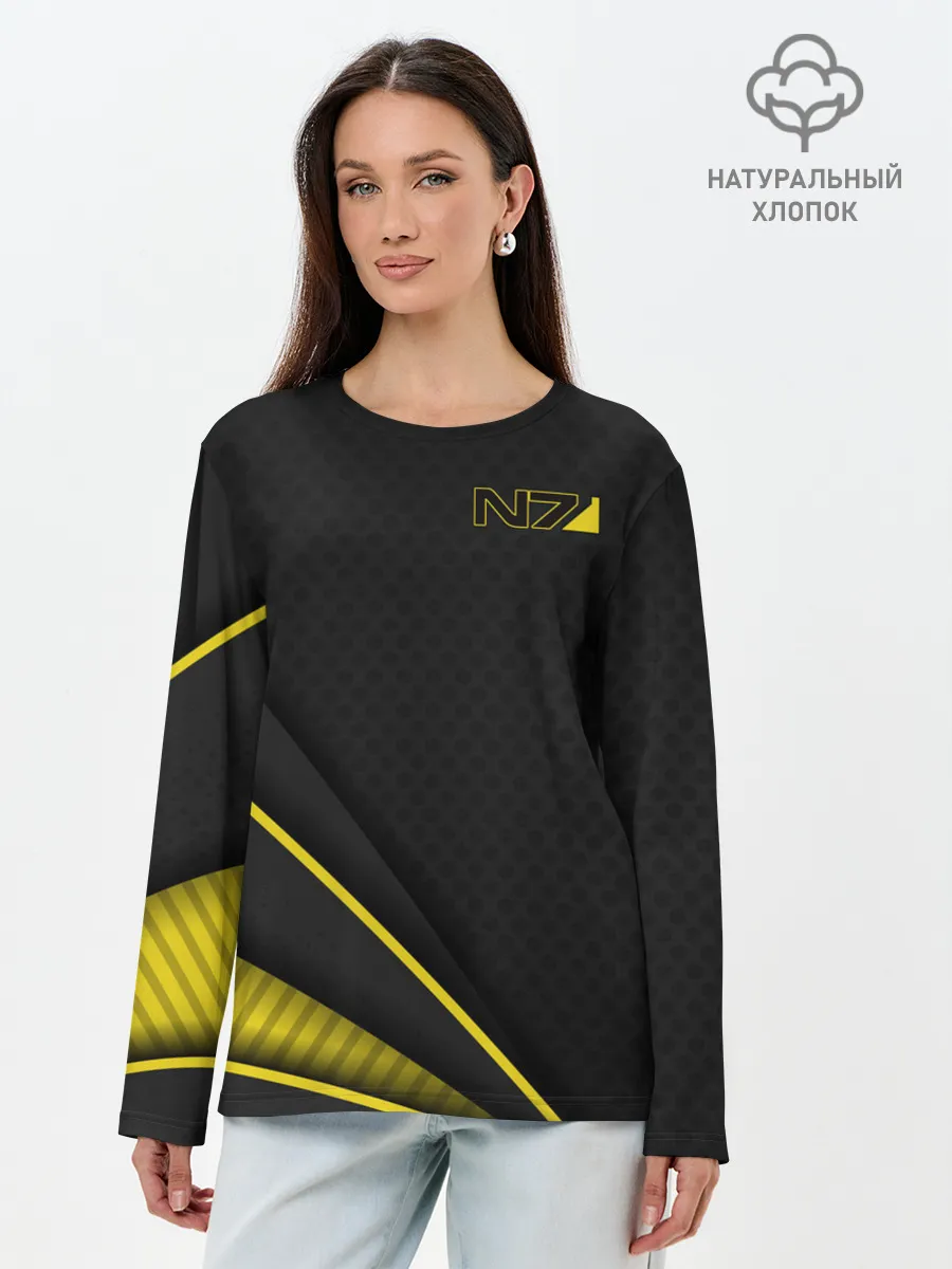 Лонгслив женский. Хлопок / Mass Effect N7