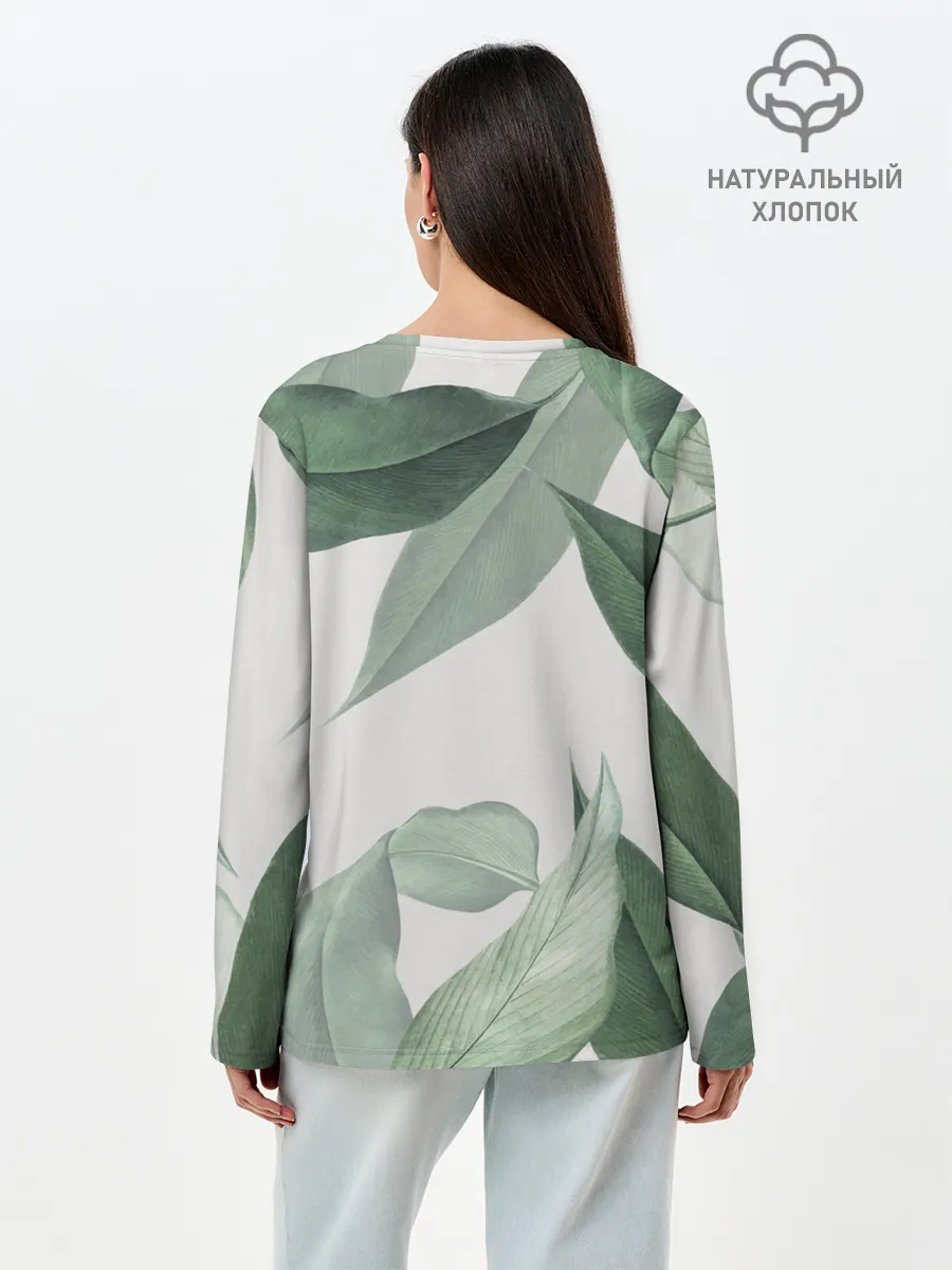 Лонгслив женский. Хлопок / Из тропиков