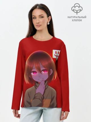 Лонгслив женский. Хлопок / UNDERTALE