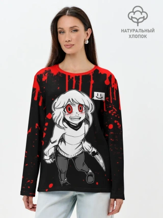 Лонгслив женский. Хлопок / UNDERTALE