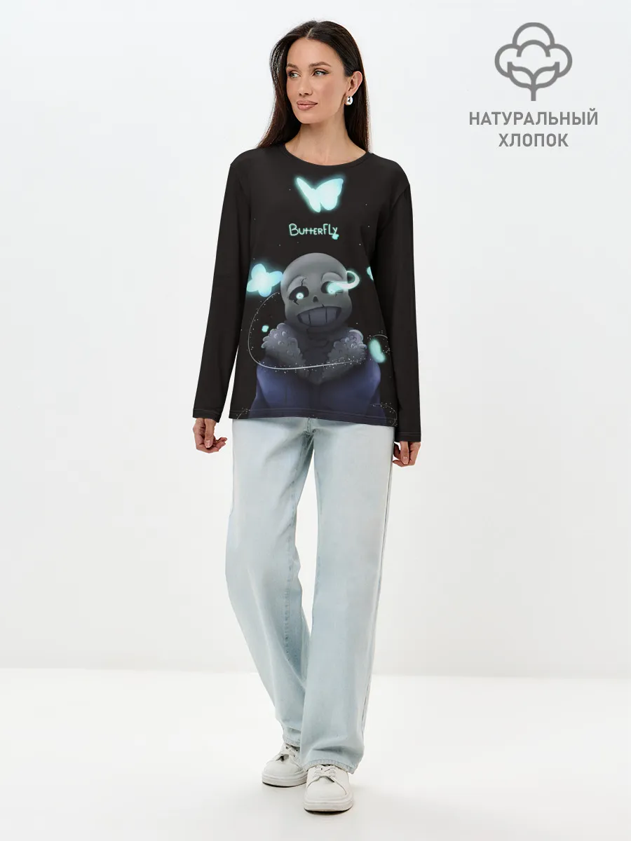 Лонгслив женский. Хлопок / UNDERTALE