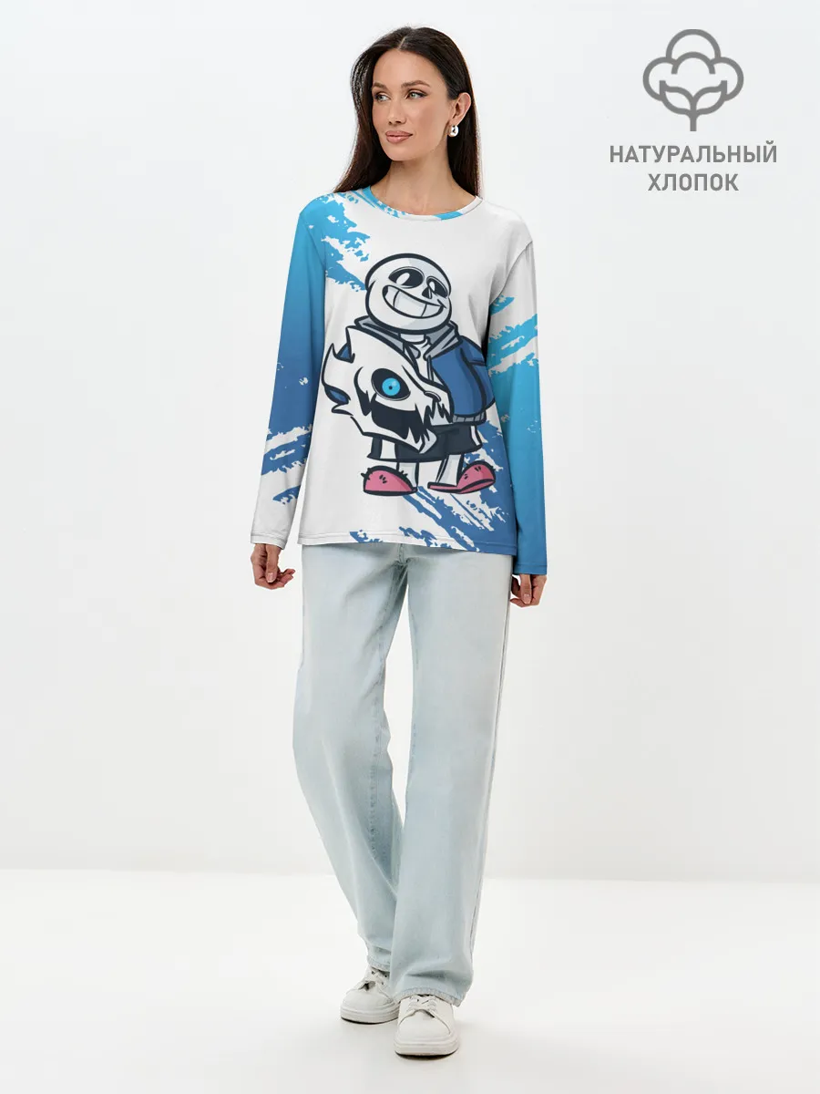 Лонгслив женский. Хлопок / UNDERTALE