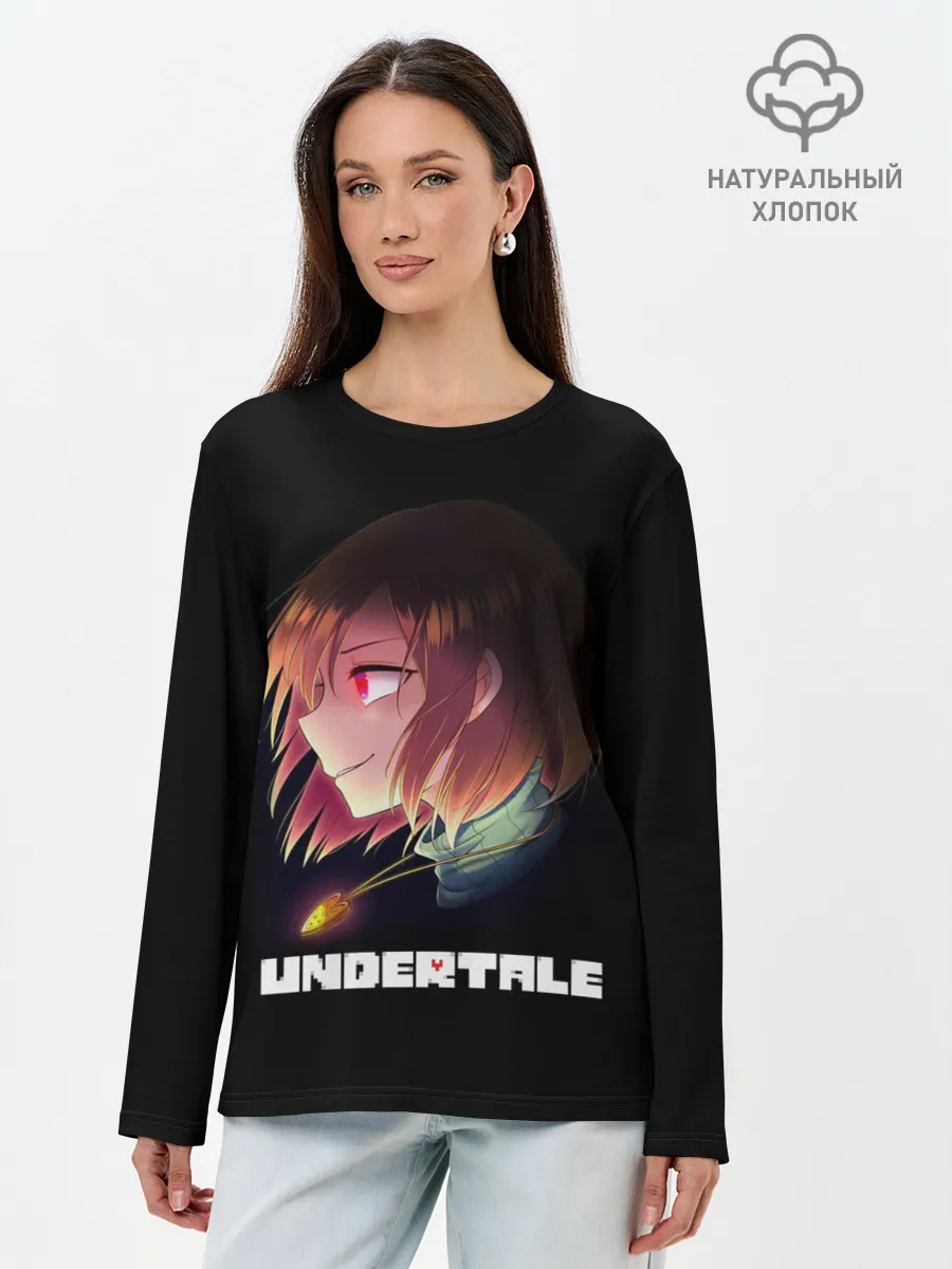 Лонгслив женский. Хлопок / UNDERTALE
