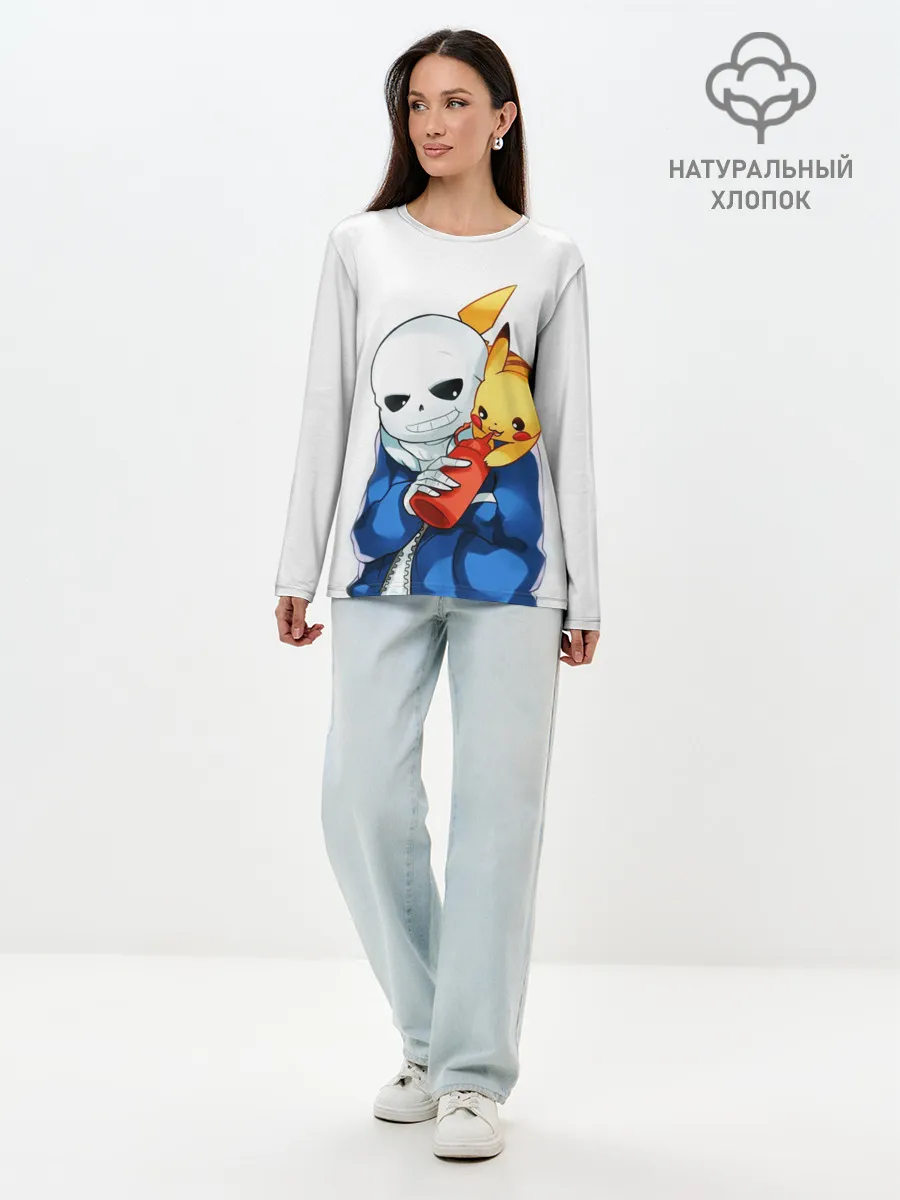 Лонгслив женский. Хлопок / UNDERTALE