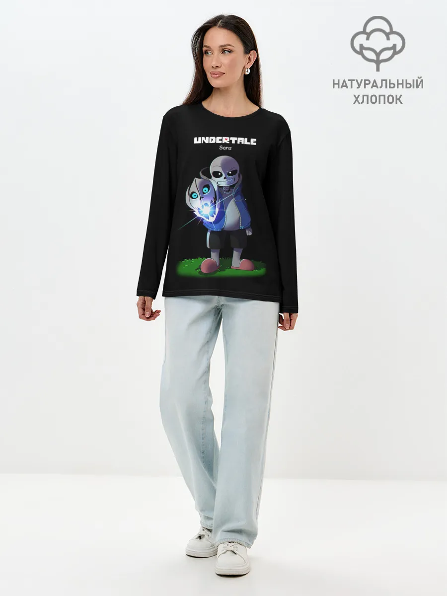 Лонгслив женский. Хлопок / UNDERTALE