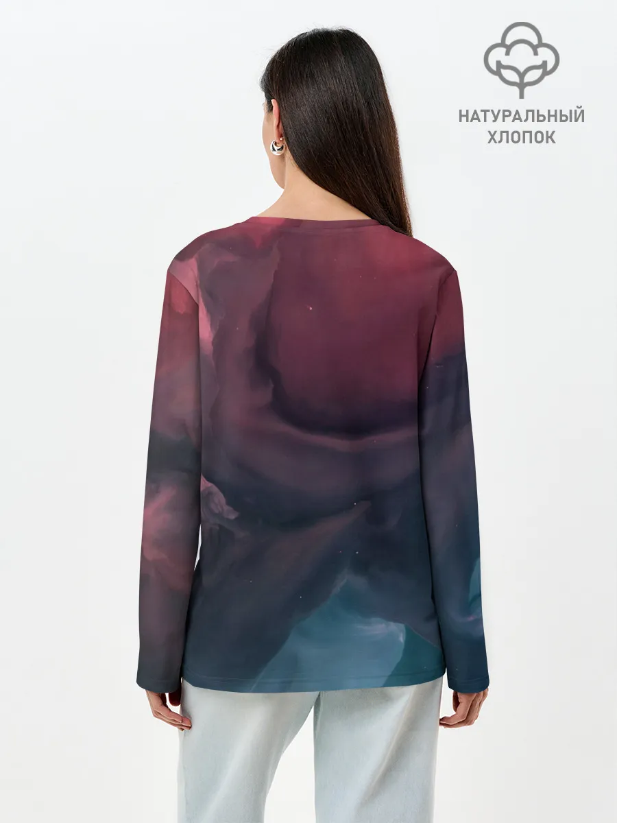 Лонгслив женский. Хлопок / Танцующие коты