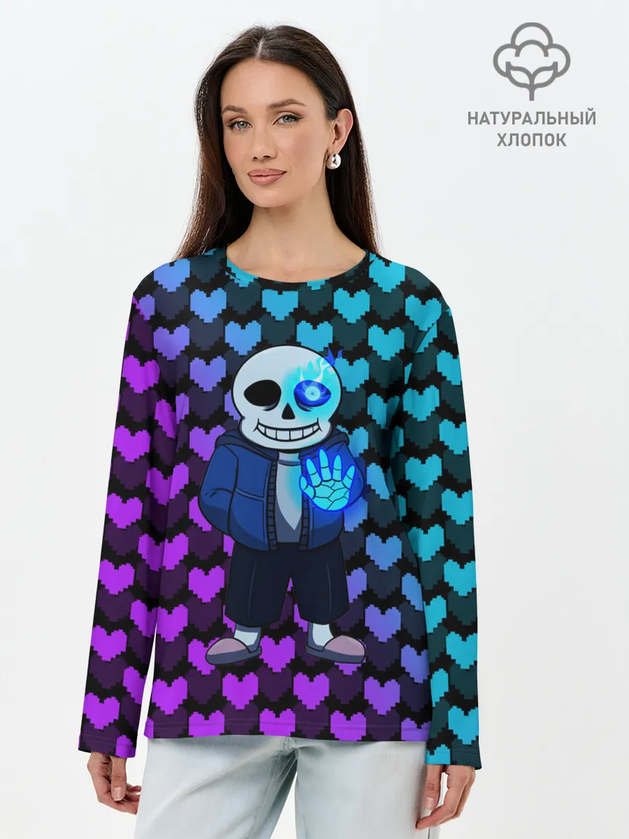 Лонгслив женский. Хлопок / UNDERTALE