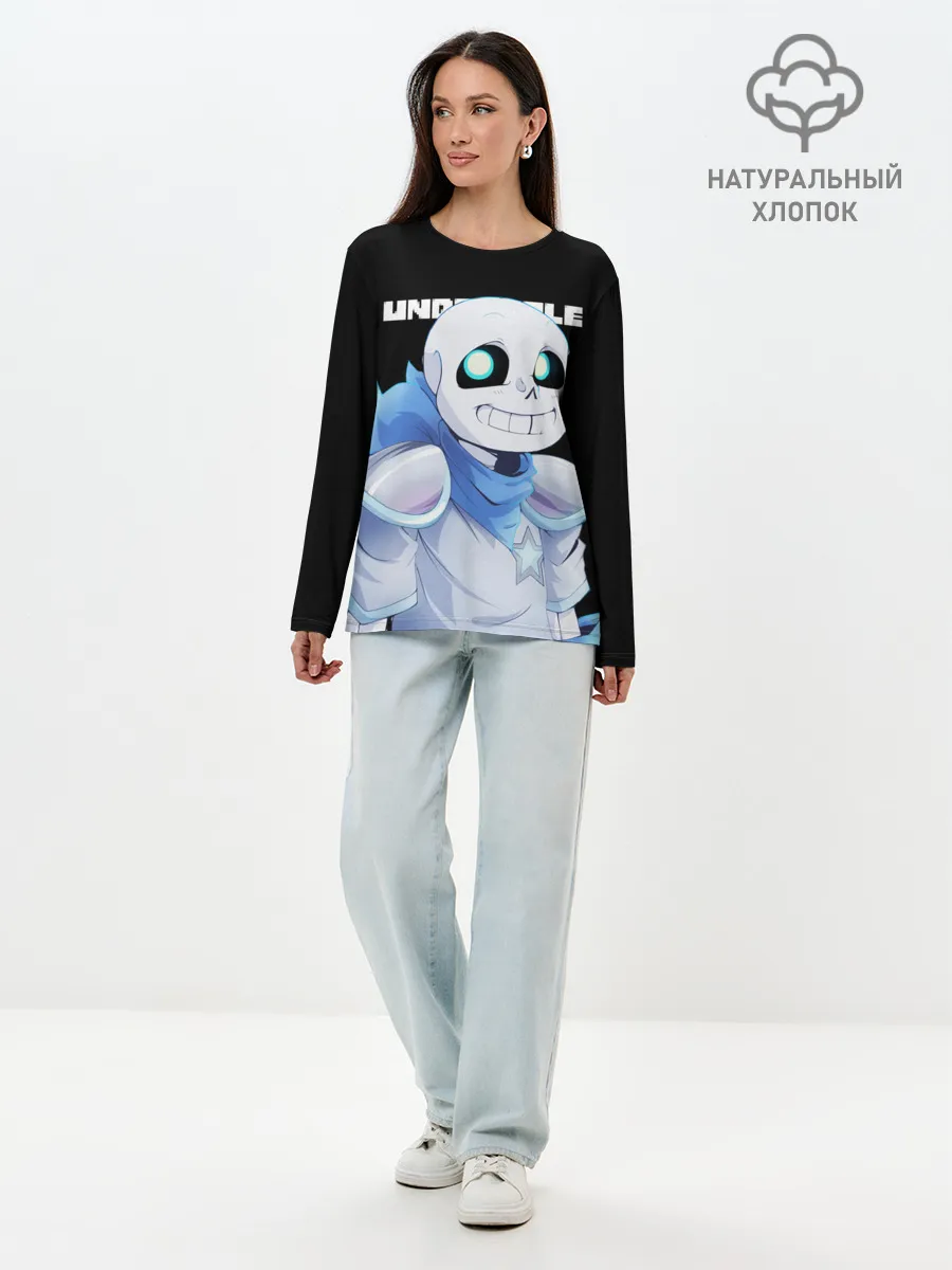 Лонгслив женский. Хлопок / UNDERTALE