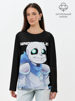 Лонгслив женский. Хлопок / UNDERTALE