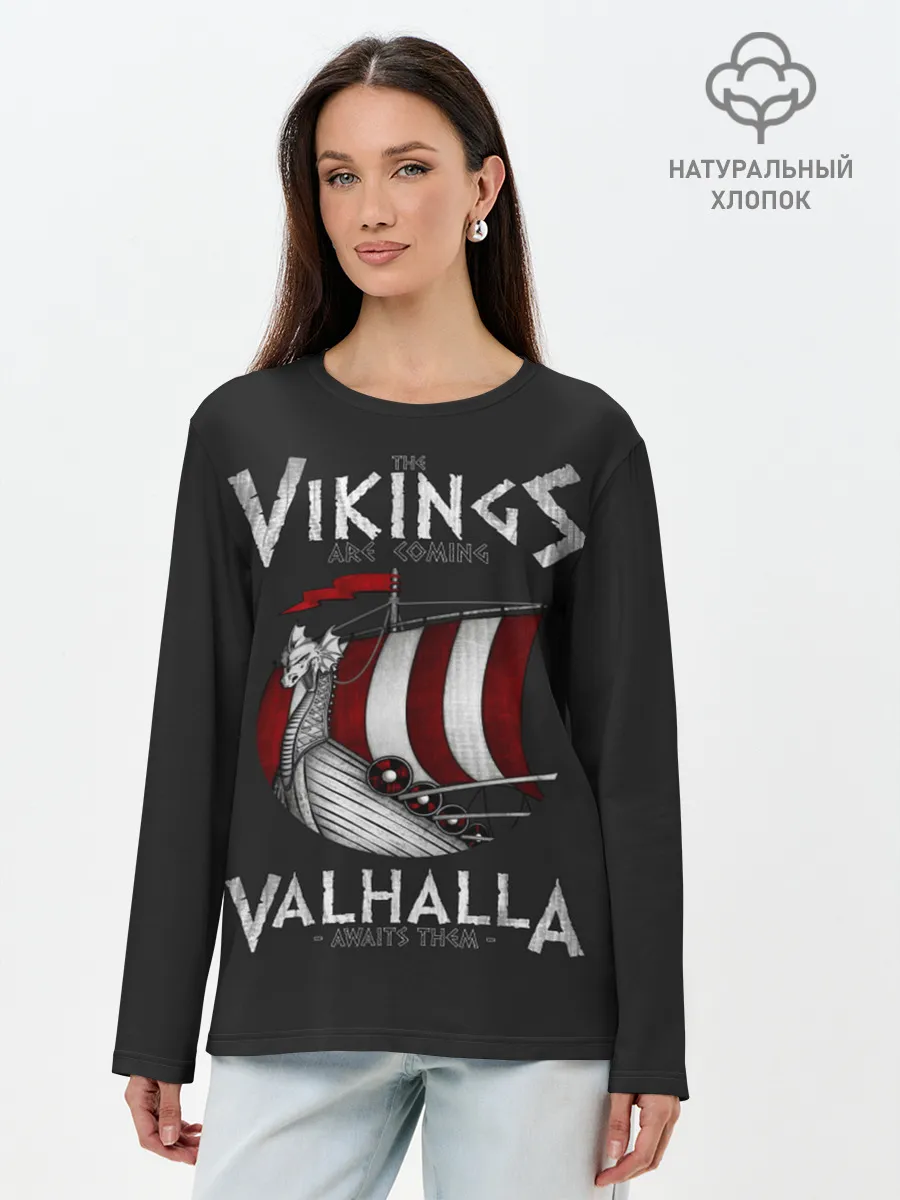 Лонгслив женский. Хлопок / Vikings Valhalla