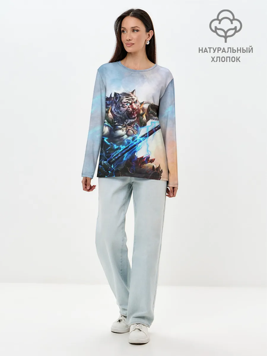 Лонгслив женский. Хлопок / Warrior Zoomorph