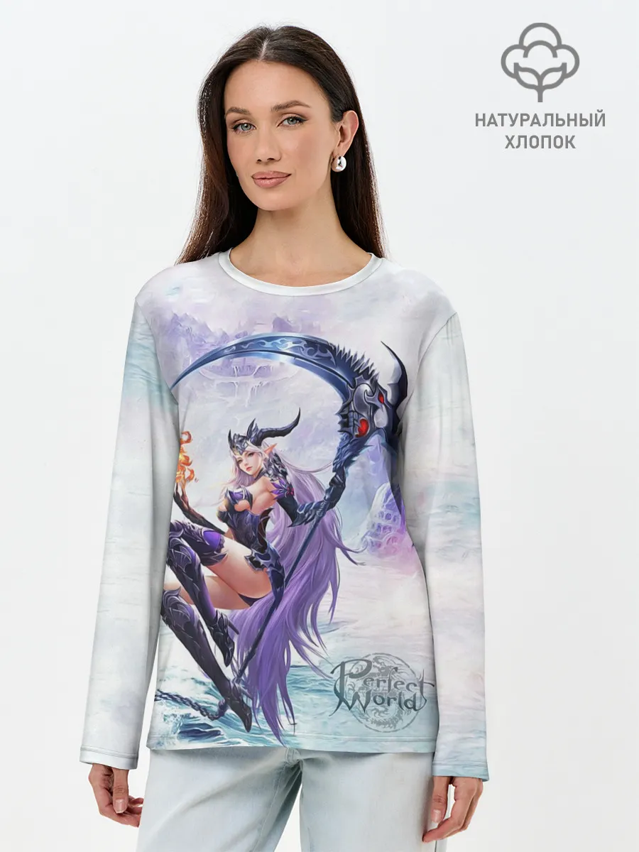 Лонгслив женский. Хлопок / Shadow class girl